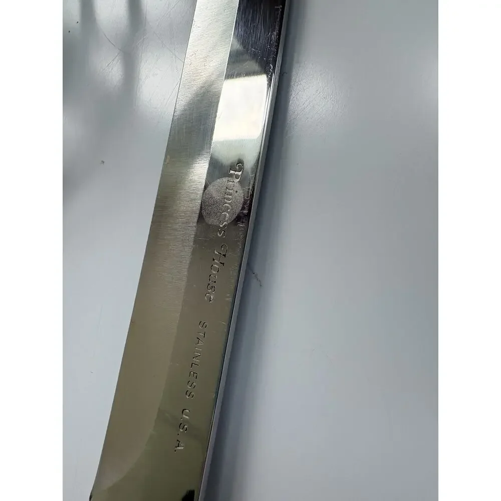Princess House Gourmet Stainless Steel Carving Set Knife & Fork Braums Pattern
